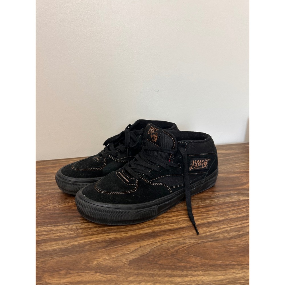 Vans Skate Half Cab Black Copper Suede Mid Top Sneakers Mens 9 VN0A5FCDY28